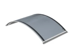 Arctom Auvent ARC 160x70, couleur blanc RAL7016, plaque anthracite- Auvent Et Marquise