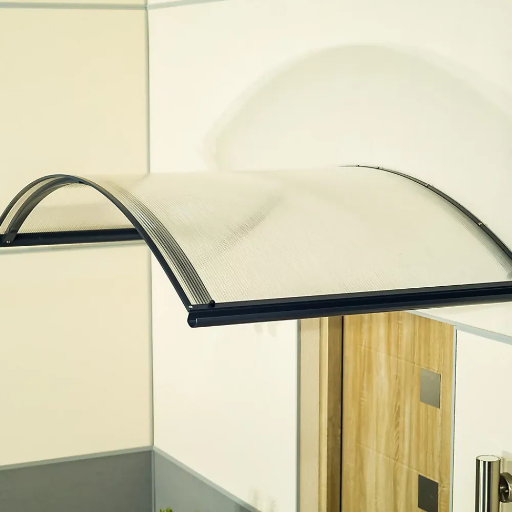 Arctom Auvent Et Marquise<Auvent ARC 160x70, couleur anthracite RAL7016, plaque incolore