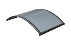 Arctom Auvent ARC 160x70, couleur anthracite RAL7016, plaque anthracite- Auvent Et Marquise