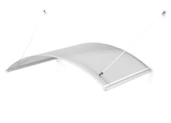 Arctom Auvent CA102 160x90couleur blanc RAL9016, plaque incolore- Auvent Et Marquise