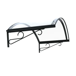 Arctom Auvent Et Marquise<Auvent Coti 140x80, couleur anthracite RAL7016, plaque incolore, polycarbonate solide