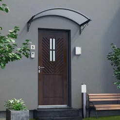 Arctom Auvent Et Marquise<Auvent Coti 140x80, couleur anthracite RAL7016, plaque incolore, polycarbonate solide