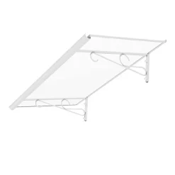 Arctom Auvent Et Marquise<Auvent Fosti 140x79, couleur blanc RAL9016, plaque incolore, polycarbonate solide