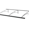 Arctom Auvent Et Marquise<Auvent Gomo 197x84,5, couleur anthracite RAL7016, plaque incolore PMMA
