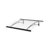 Arctom Auvent Et Marquise<Auvent Gomo 120x84,5, couleur anthracite RAL7016, plaque incolore PMMA
