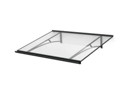 Arctom Auvent Et Marquise<Auvent Kamios 120x83,5, couleur anthracite RAL7016, plaque incolore PMMA