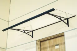 Arctom Auvent Et Marquise<Auvent Kamios 120x83,5, couleur anthracite RAL7016, plaque incolore PMMA