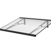 Arctom Auvent Kamios 150x83,5, couleur anthracite RAL7016, plaque incolore PMMA- Auvent Et Marquise