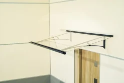 Arctom Auvent Kamios 150x83,5, couleur anthracite RAL7016, plaque incolore PMMA- Auvent Et Marquise