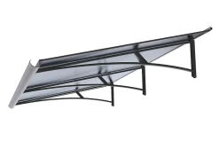 Arctom Auvent Karmel 197x83,5, couleur anthracite RAL7016, plaque anthracite- Auvent Et Marquise