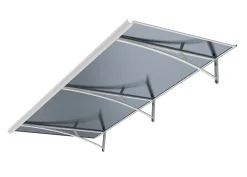 Arctom Auvent Et Marquise<Auvent Karmel 197x83,5 couleur blanc RAL9016, plaque anthracite