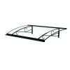 Arctom Auvent Et Marquise<Auvent Kobi 140x82, couleur anthracite RAL7016, plaque incolore, polycarbonate solide