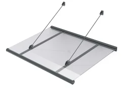 Arctom Auvent Kowal 151x94, couleur anthracite RAL7016, plaque incolore PMMA- Auvent Et Marquise