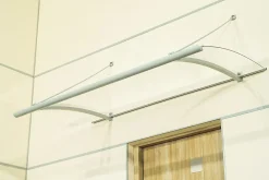 Arctom Auvent Et Marquise<Auvent Kwar 160x82, couleur anthracite RAL7016, plaque incolore PMMA