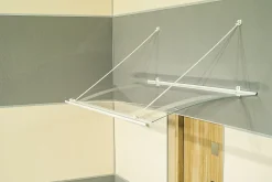 Arctom Auvent Et Marquise<Auvent Kwar 160x842, couleur blanc RAL9016, plaque incolore PMMA