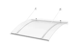 Arctom Auvent Et Marquise<Auvent Kwar 120x842, couleur blanc RAL9016, plaque incolore PMMA