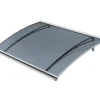 Arctom Auvent LARA 150x83,5, couleur blanc RAL9016, plaque anthracite- Auvent Et Marquise