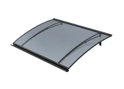 Arctom Auvent Et Marquise<Auvent LARA 150x83,5, couleur anthracite RAL7016, plaque anthracite