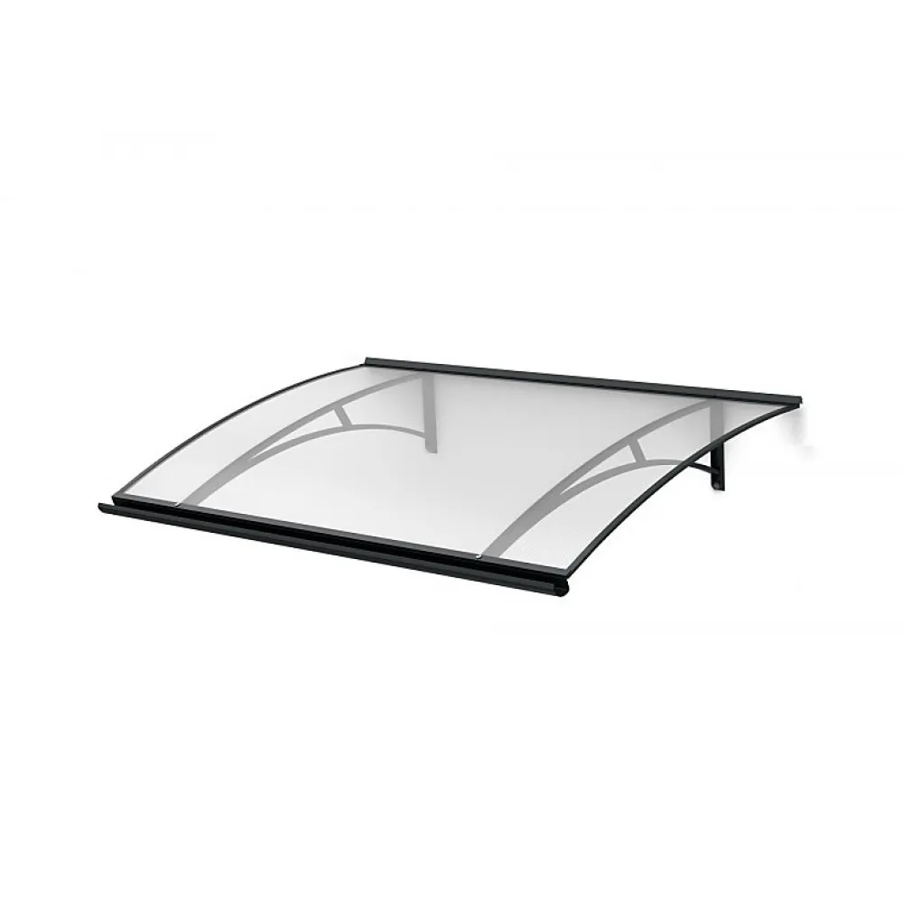 Arctom Auvent Et Marquise<Auvent LARA 150x83,5, couleur anthracite RAL7016, plaque incolore