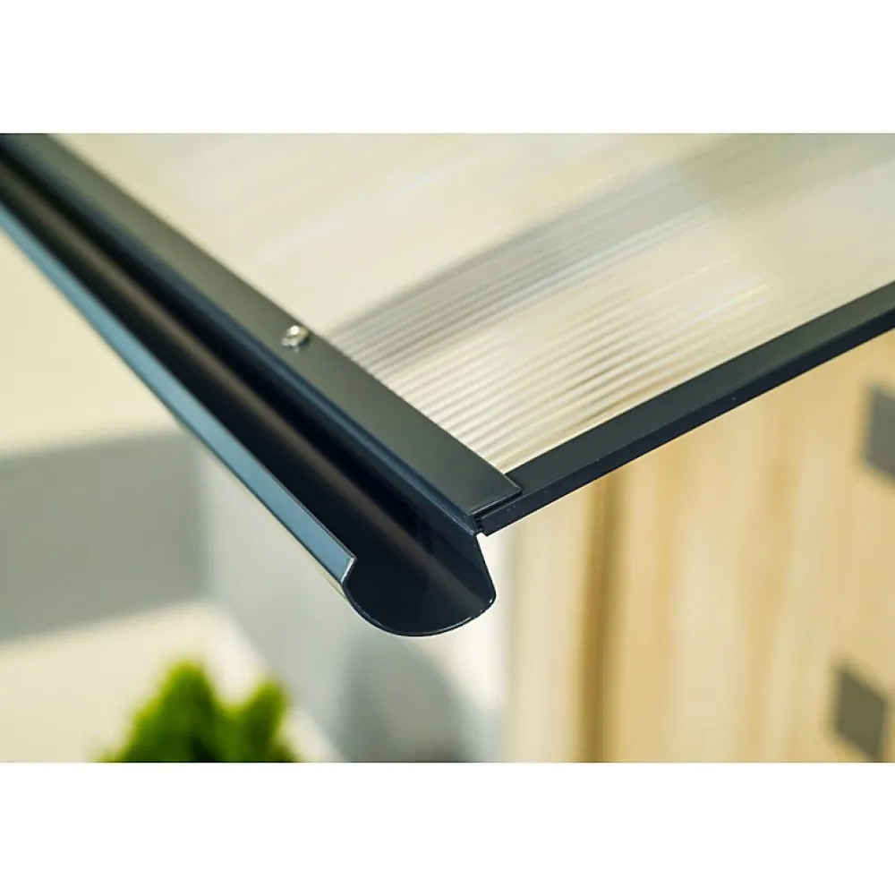 Arctom Auvent Et Marquise<Auvent LARA 150x83,5, couleur anthracite RAL7016, plaque incolore