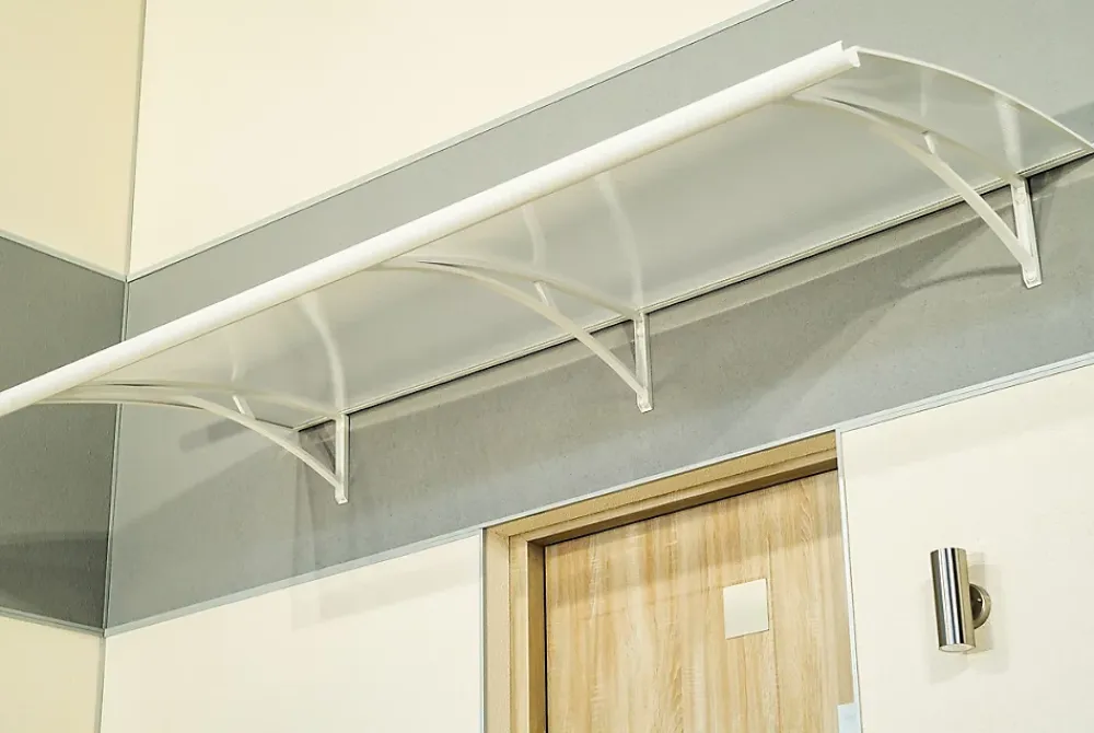 Arctom Auvent Et Marquise<Auvent LARA 197x83,5, couleur blanc RAL9016, plaque incolore