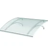 Arctom Auvent LARAU120x93, couleur blanc RAL9016, plaque incolore- Auvent Et Marquise