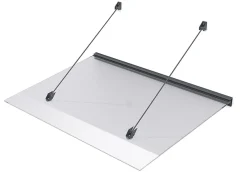 Arctom Auvent Et Marquise<Auvent Lazuro 150x97, couleur anthracite RAL7016, plaque incolore PMMA