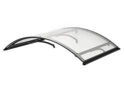 Arctom Auvent Et Marquise<Auvent Leos 158x90, couleur anthracite RAL7016, plaque incolore PMMA