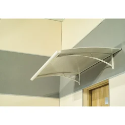 Arctom Auvent Libo 150x84,5, couleur silver RAL9006, panneau sandwich AL PE AL- Auvent Et Marquise