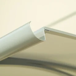 Arctom Auvent Libo 150x84,5, couleur silver RAL9006, panneau sandwich AL PE AL- Auvent Et Marquise
