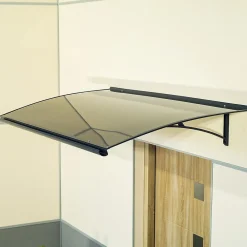Arctom Auvent Et Marquise<Auvent Libo 150x84,5, couleur anthracite RAL7016, panneau sandwich AL PE AL