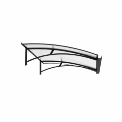 Arctom Auvent Et Marquise<Auvent Libo 150x84,5, couleur anthracite RAL7016, panneau sandwich AL PE AL