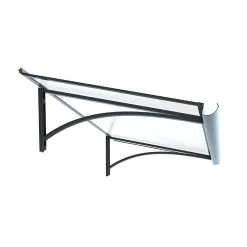 Arctom Auvent Et Marquise<Auvent Loft 140x45, couleur anthracite RAL7016, plaque PMMA incolore