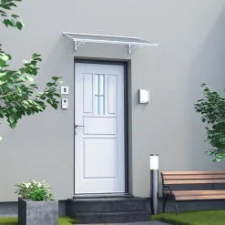 Arctom Auvent Et Marquise<Auvent Mela 140x79, couleur blanc RAL9016, plaque anthracite