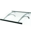 Arctom Auvent Et Marquise<Auvent Olos 160x85, couleur blanc RAL9016, plaque incolore PMMA