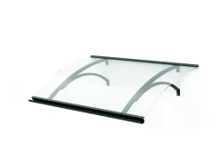 Arctom Auvent Et Marquise<Auvent Olos 160x85, couleur blanc RAL9016, plaque incolore PMMA