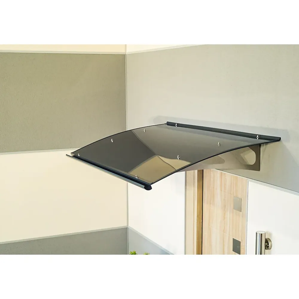 Arctom Auvent Et Marquise<Auvent Oris 150x89, couleur anthracite RAL7016, panneau sandwich AL PE AL