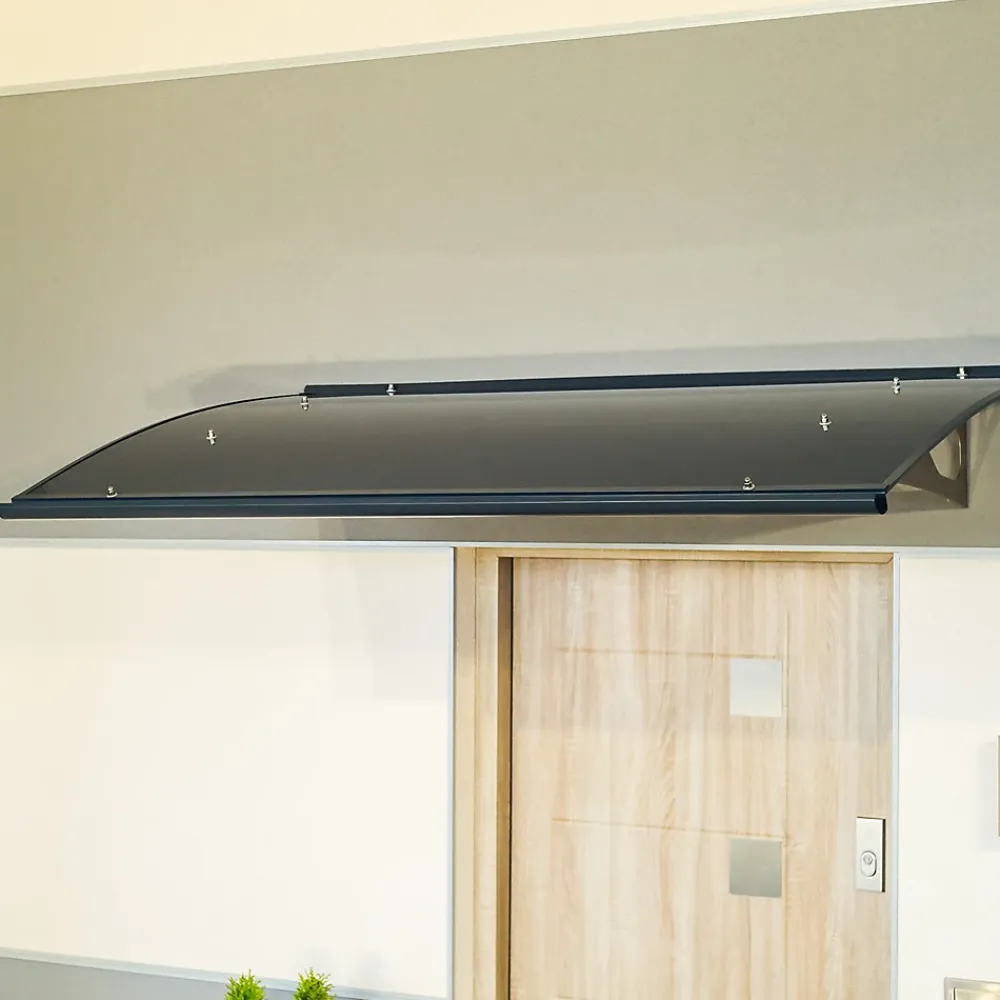 Arctom Auvent Et Marquise<Auvent Oris 150x89, couleur anthracite RAL7016, panneau sandwich AL PE AL