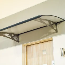Arctom Auvent Et Marquise<Auvent Oris 150x89, couleur anthracite RAL7016, panneau sandwich AL PE AL