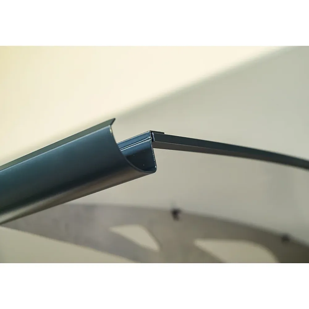 Arctom Auvent Et Marquise<Auvent Oris 150x89, couleur anthracite RAL7016, panneau sandwich AL PE AL