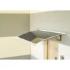 Arctom Auvent Et Marquise<Auvent Oris 150x89, couleur Blanc RAL9016, panneau sandwich AL E AL