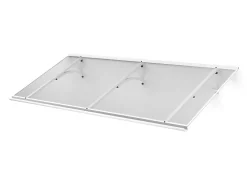 Arctom Auvent Otos 197x84, couleur blanc RAL9016, plaque incolore PMMA- Auvent Et Marquise