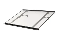 Arctom Auvent Otos 160x84, couleur anthracite RAL7016, plaque incolore PMMA- Auvent Et Marquise