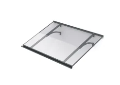 Arctom Auvent Otos 160x84, couleur anthracite RAL7016, plaque incolore PMMA- Auvent Et Marquise