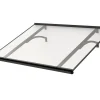 Arctom Auvent Otos 120x84, couleur anthracite RAL7016, plaque incolore PMMA- Auvent Et Marquise
