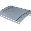 Arctom Auvent Regi 140x82 couleur blanc RAL9016, plaque antrhracite- Auvent Et Marquise