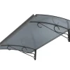 Arctom Auvent Et Marquise<Auvent Regi 140x82, couleur anthracite RAL7016, plaque anthracite