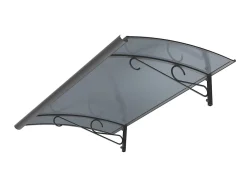 Arctom Auvent Et Marquise<Auvent Regi 140x82, couleur anthracite RAL7016, plaque anthracite