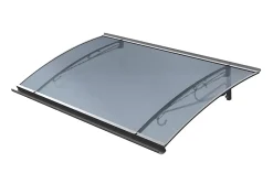 Arctom Auvent Et Marquise<Auvent Regi 140x82, couleur anthracite RAL7016, plaque anthracite
