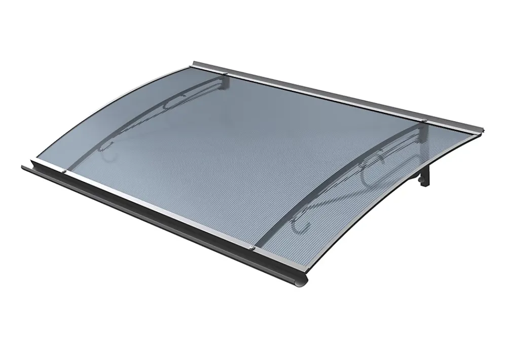 Arctom Auvent Et Marquise<Auvent Regi 140x82, couleur anthracite RAL7016, plaque anthracite